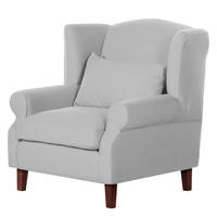 OHRENSESSEL - Webstoff, Grau, 93/93/87 cm - Grau, Textil (93/93/87cm) - home24