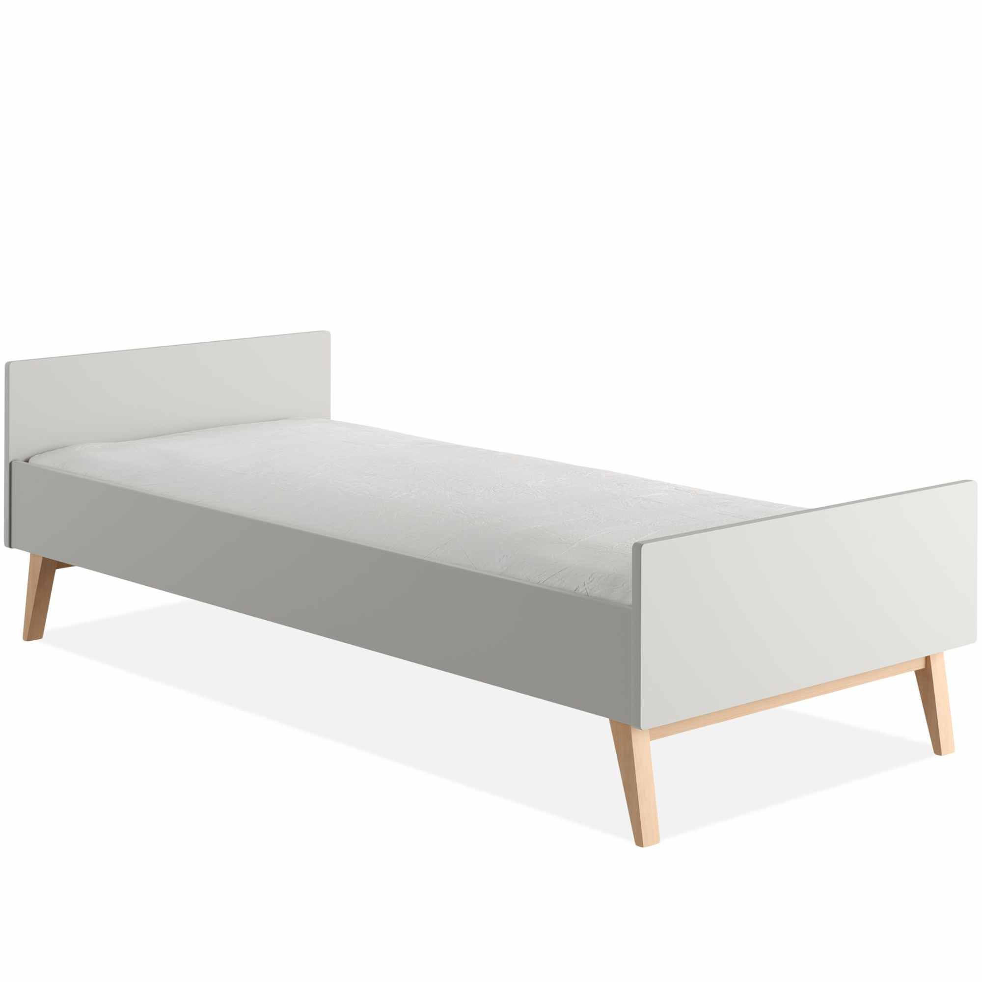 KINDERBETT Dambi - Grau, Holz (205/65/95cm) - KONSIMO®