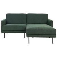 2-SITZER-ECKSOFA dunkelgrün rechtsseitig Breda - Schwarz/Grün, Textil (192/155cm) - Beliani