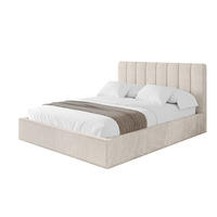 POLSTERBETT mit Bettkasten und Lattenrost, Bett mit Matratze H3/H4 - STERA 160x200 Beige - Beige, Holzwerkstoff/Textil (160/200cm) - ALTDECOR