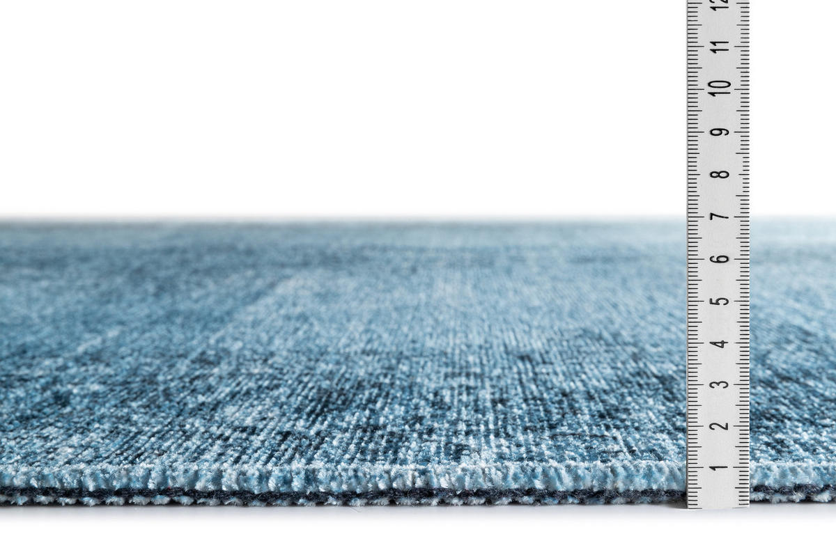VINTAGE-TEPPICH Jeans Blau 80X145cm - Türkis, Textil (80/145cm) - Tesso Living