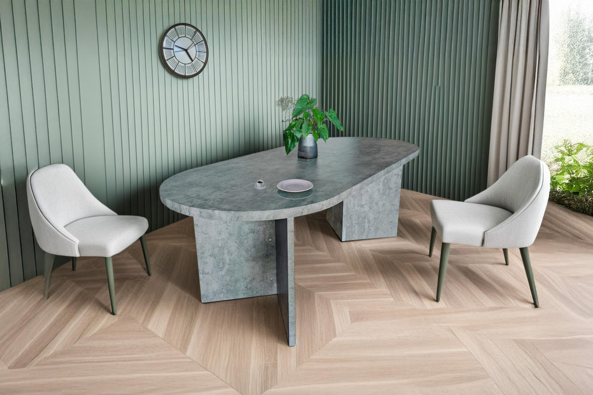ESSTISCH OVI - Grau, Holz (90/160/75cm) - SAM
