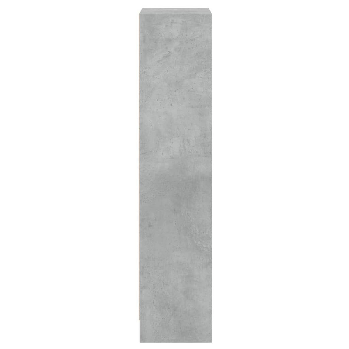 BÜCHERREGAL mit 3 Fächern 40/24/109 cm aus Holzwerkstoff Betongrau - Hellgrau, Holz (40/109/24cm) - vidaXL