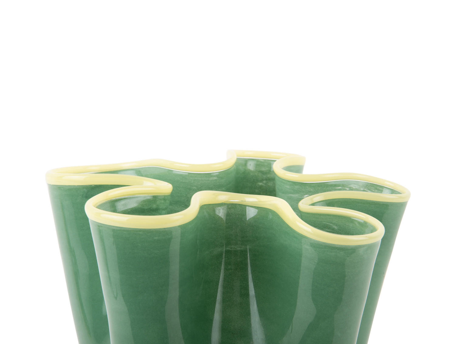 VASE Glas Ruffles 31,5 cm - Grün, Glas (23/31.5cm) - Present Time