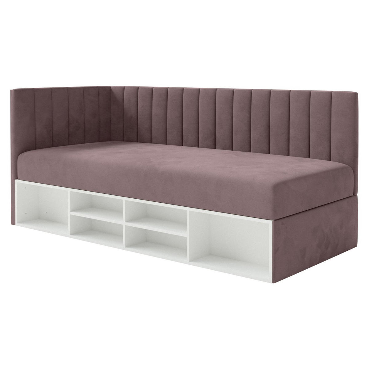 JUGENDBETT Ventrio Violett Easy-Clean-Samtbezug 90x200 cm - Lila, Kunststoff/Textil (90/200cm) - Selsey