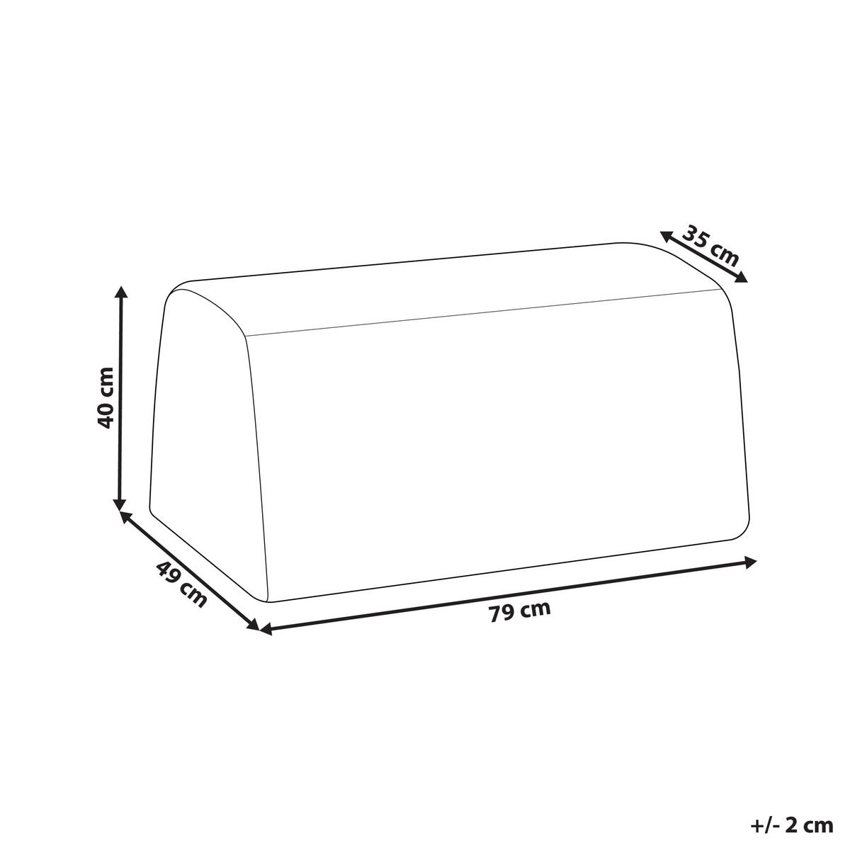 POUF Beige Sinclair - Beige, Textil (79/40/49cm) - Beliani