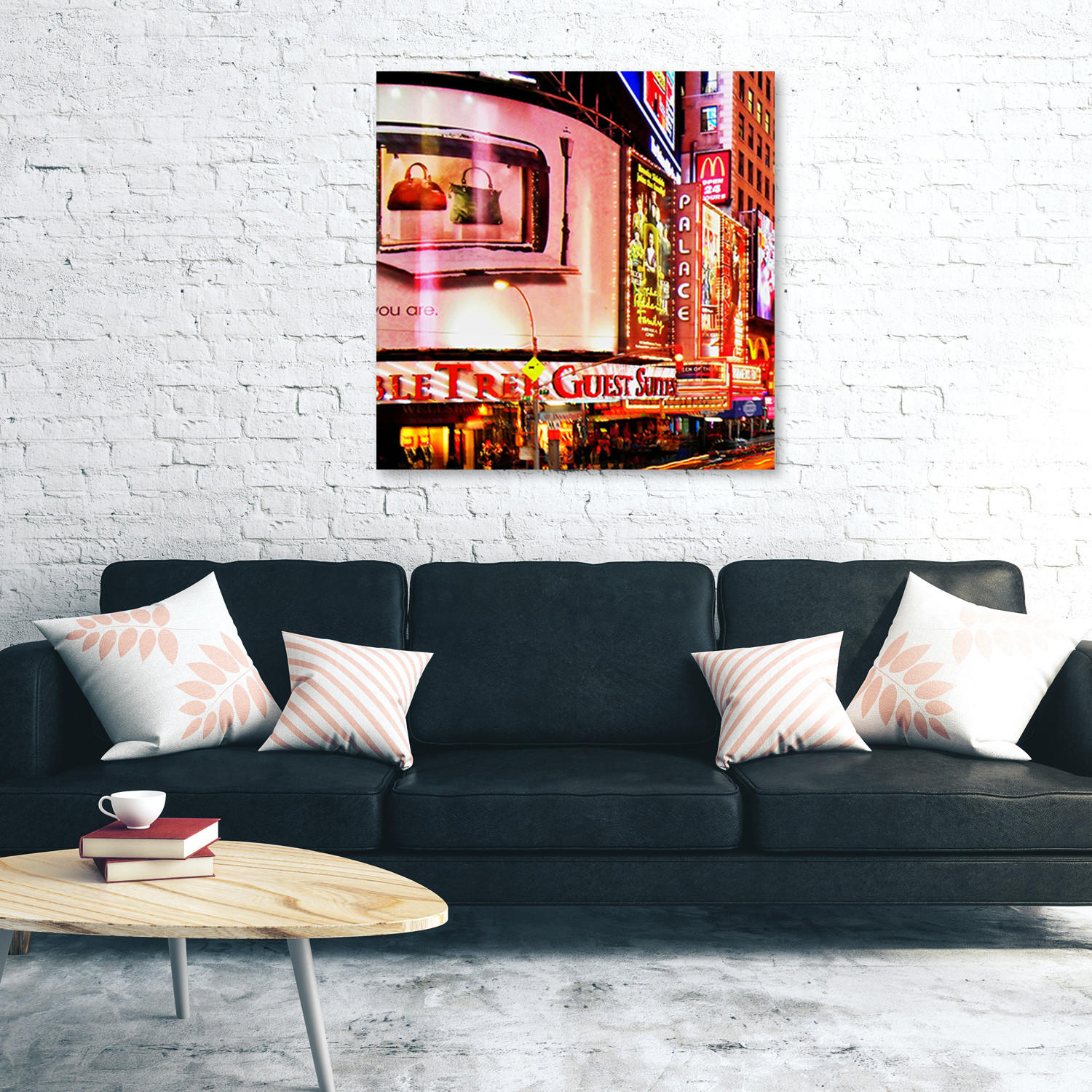 WANDBILD städte & architektur orange - Orange, Textil (50/50cm) - Feeby