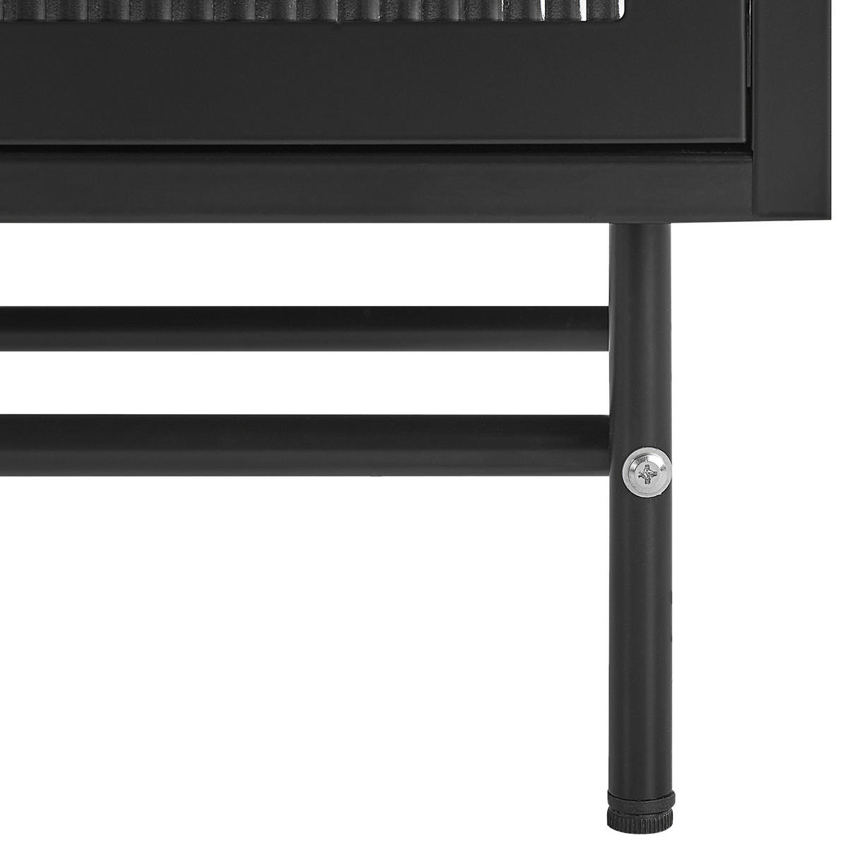 SIDEBOARD Schwarz Devon - Schwarz, Metall (115/64/35cm) - Beliani
