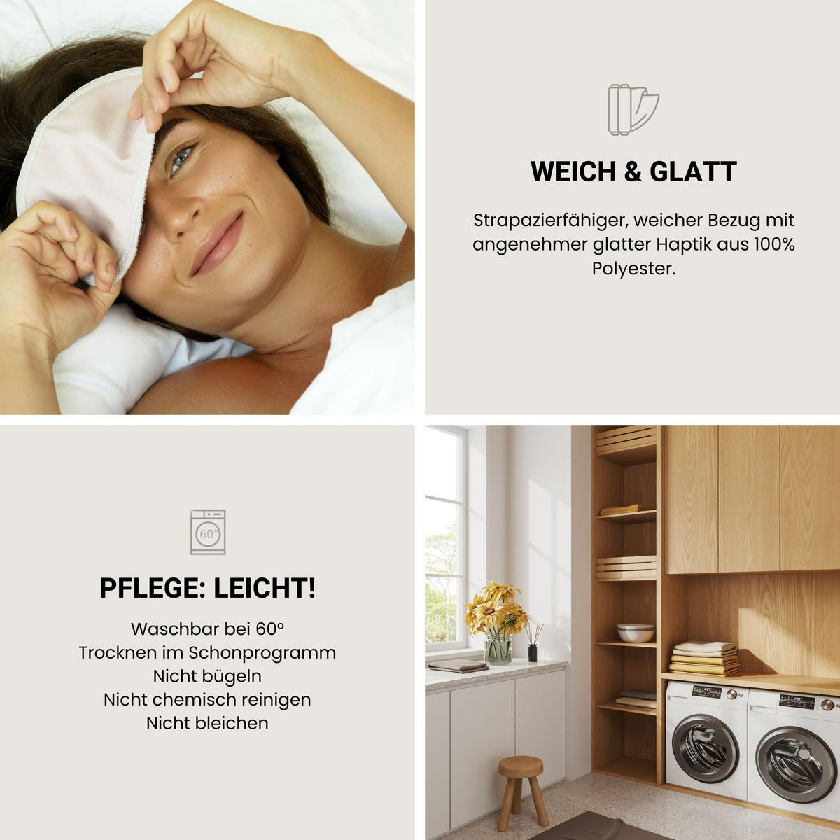 GANZJAHRESBETTDECKE Hygge - 155 x 220 cm - Weiß - Weiß, Textil (155/220cm) - SCHIESSER