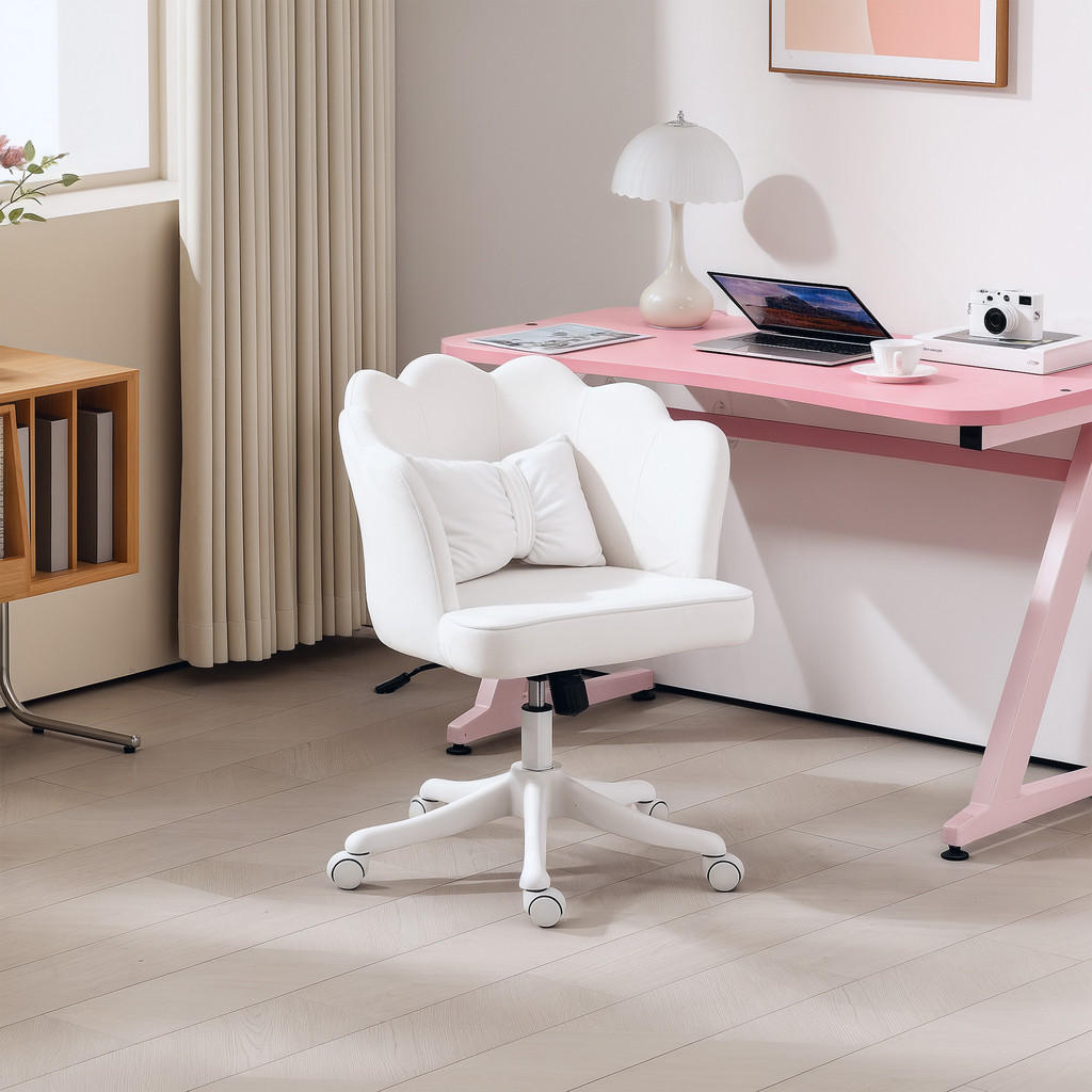 Thumbnail - Homcom Bürostuhl, Weiß, Kunststoff, 62x88x66 cm, Arbeitszimmer, Bürostühle, Drehstühle