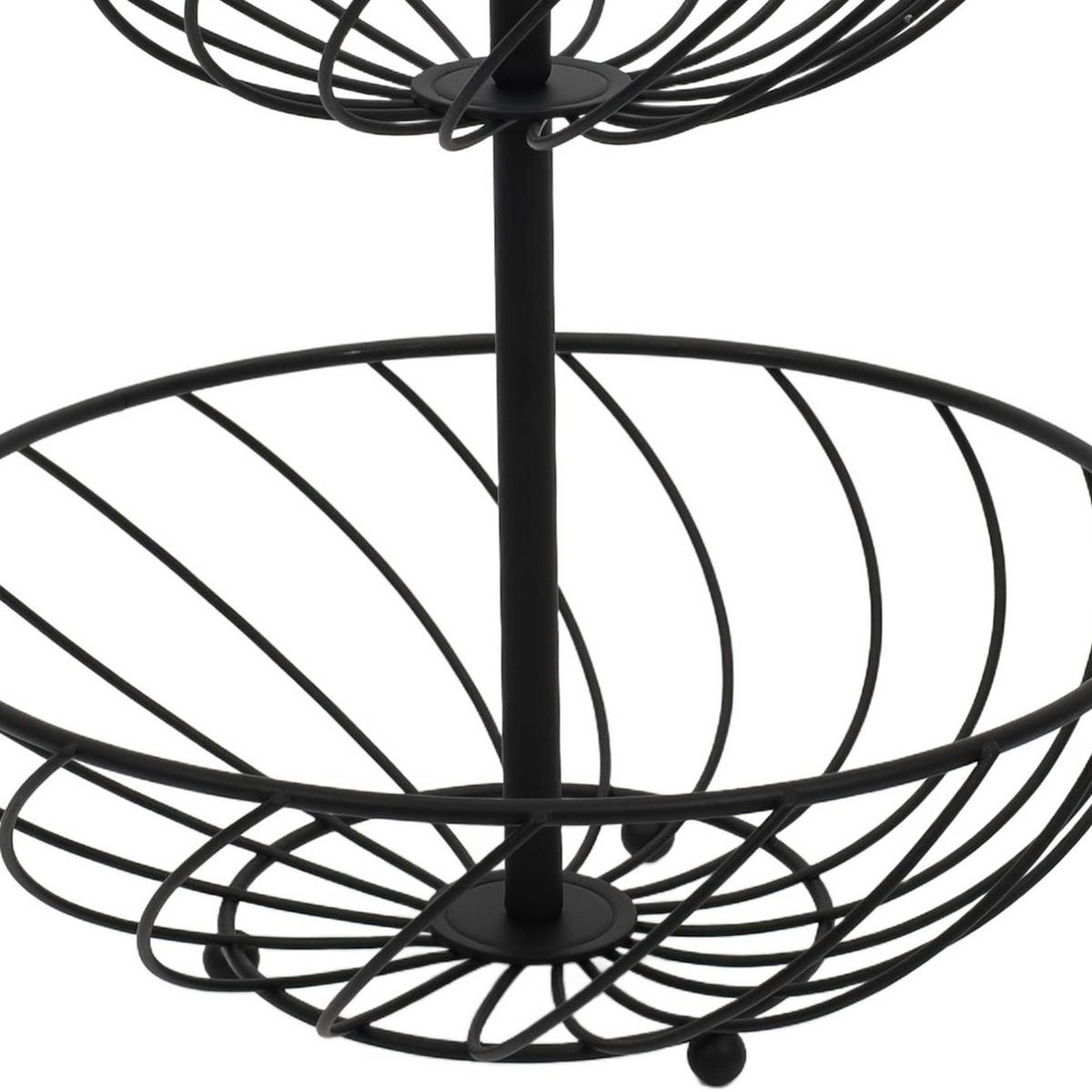 ETAGERE 2 Ebenen Schwarz 27/27/38 cm - Schwarz, Metall (38cm) - 5five Simply Smart