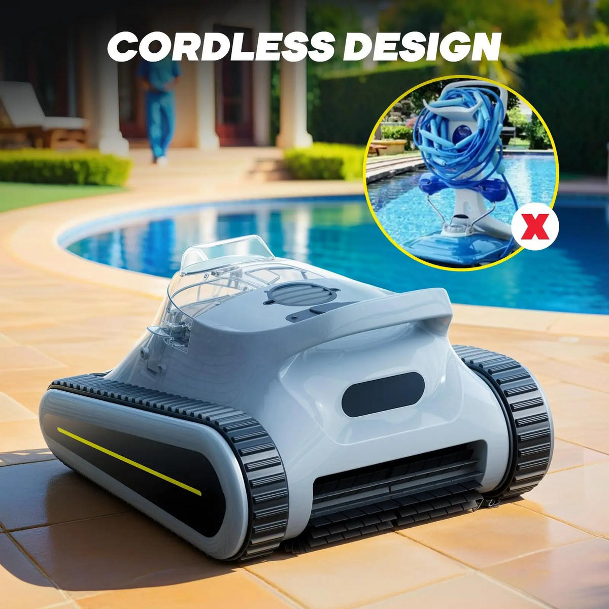 POOLROBOTER Seauto 2026 Crab Pro 45.000 Pa Saugkraft - Blau, Metall (43/40cm) - Kaket