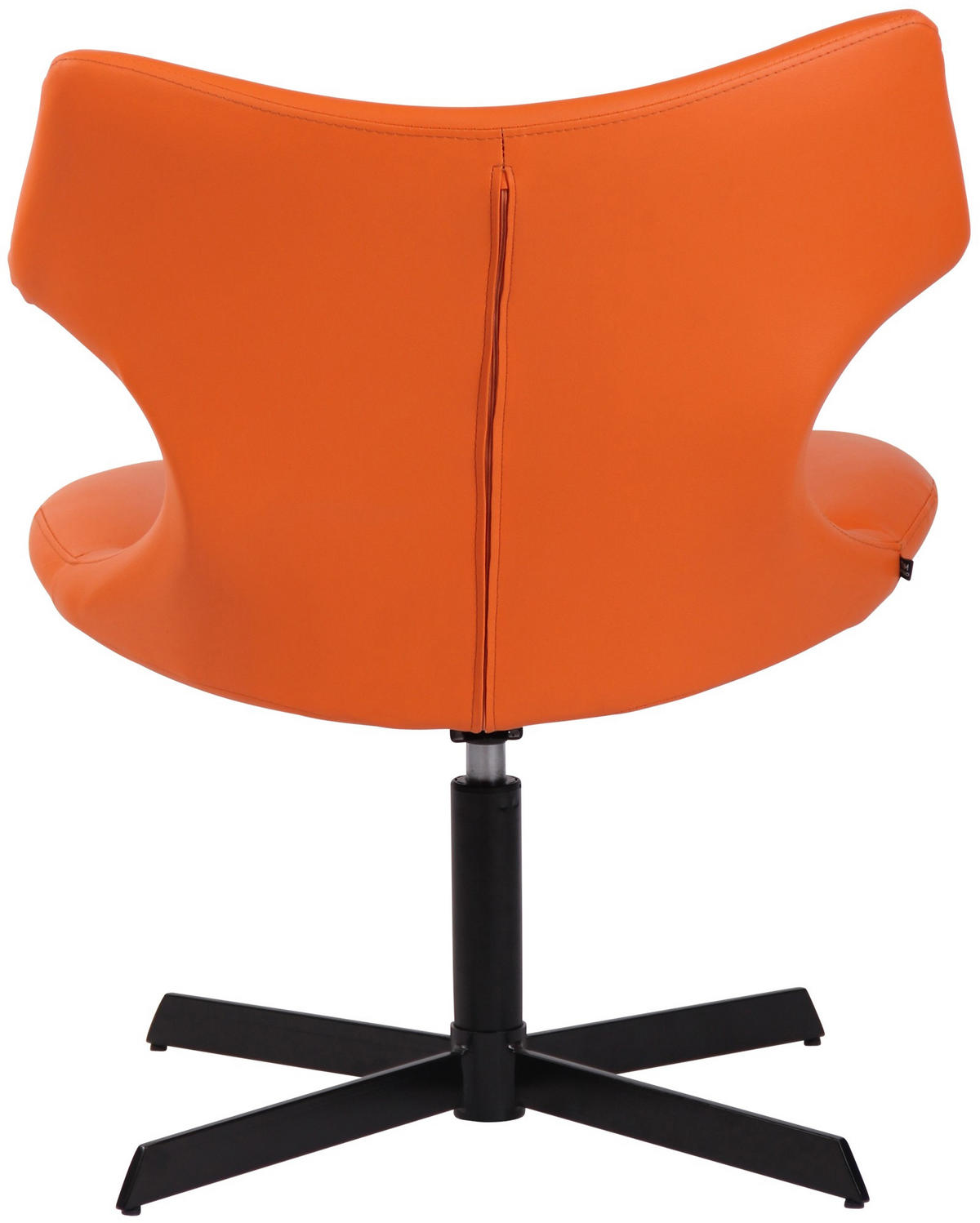 DREHSTUHL Lederlook orange - Schwarz/Orange, Textil/Metall (65/79/69cm) - CLP