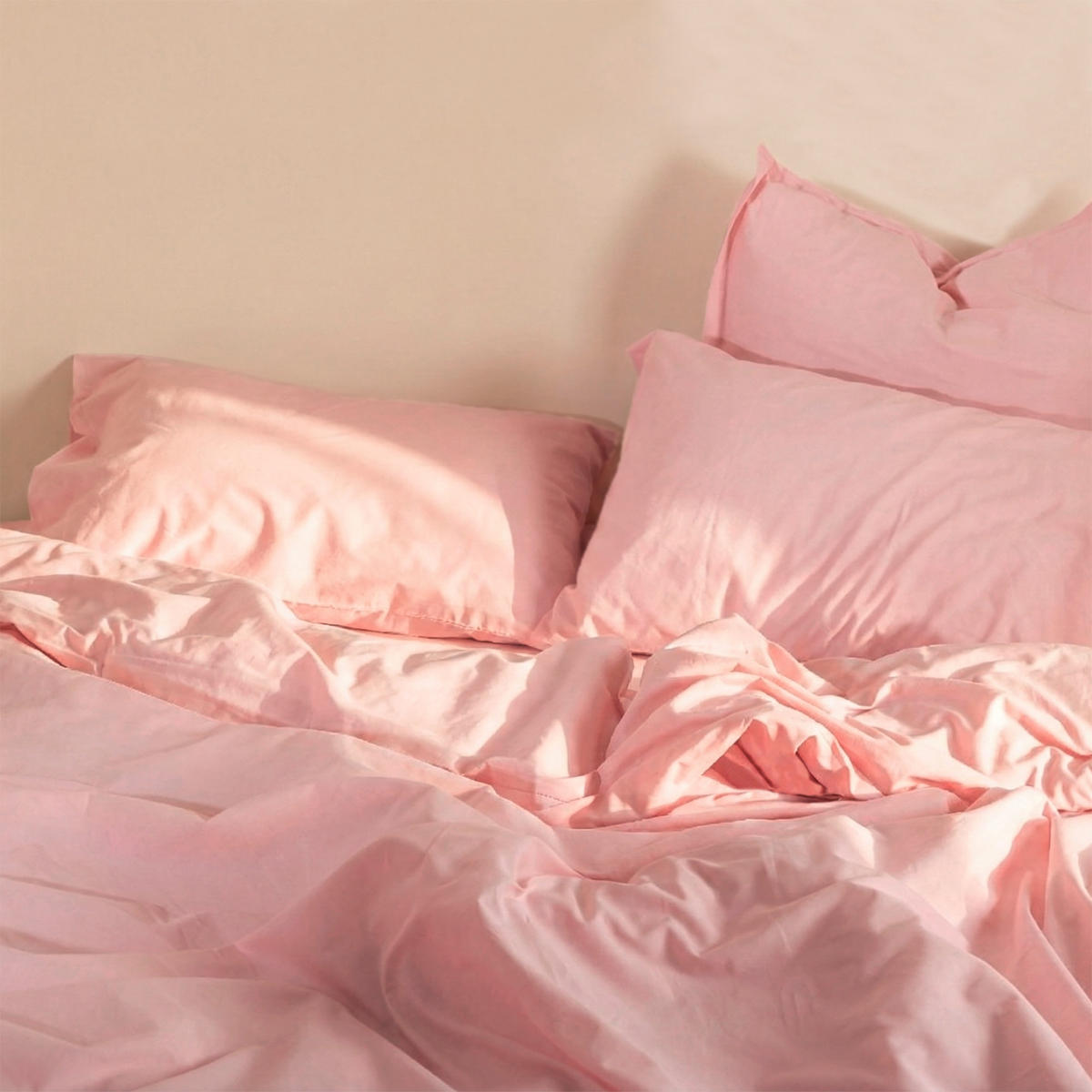 KISSENBEZUG basic 50x75 cm (x2) hellrosa - Rosa, Textil (50/75cm) - Happy Friday