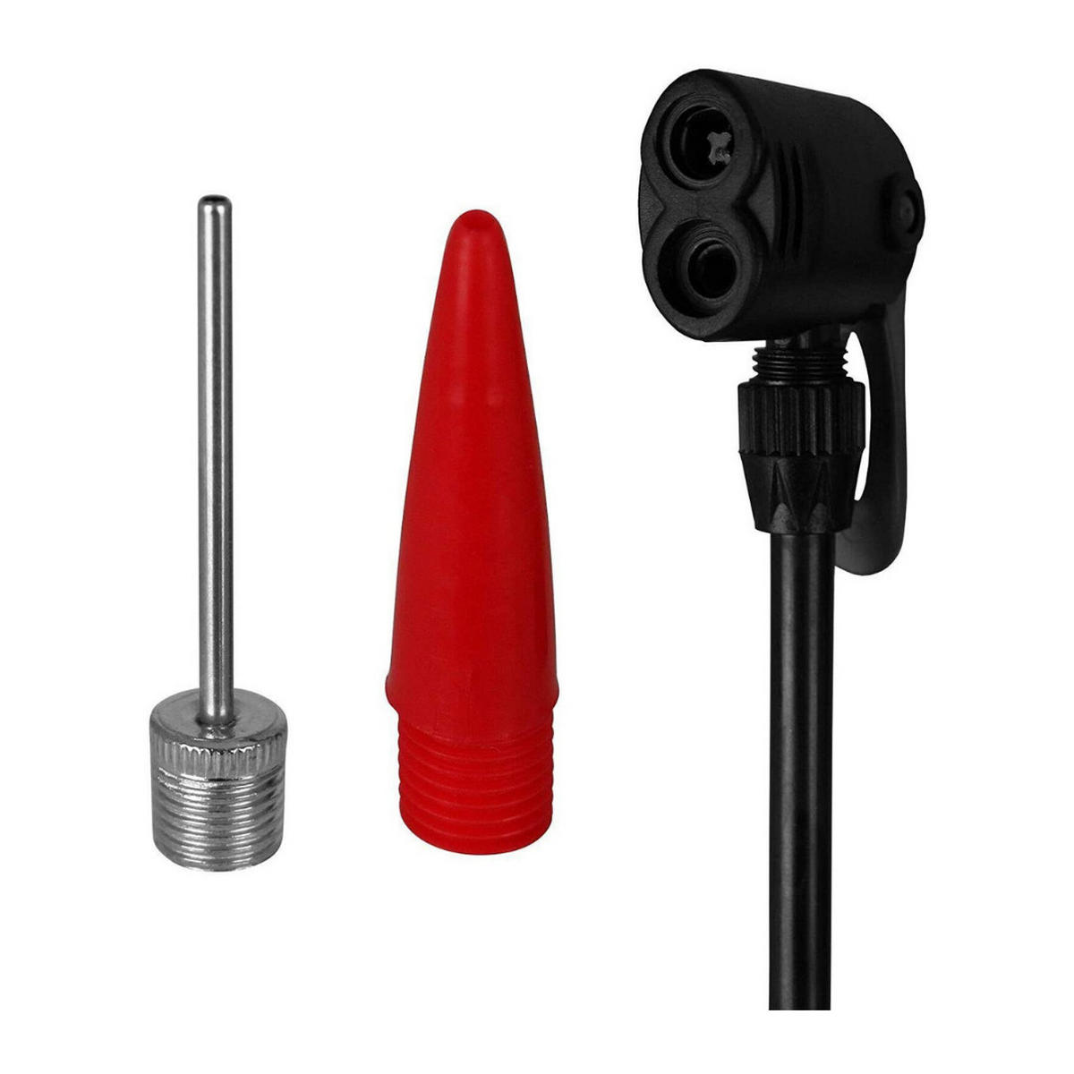STANDLUFTPUMPE Schwarz, 11 Bar, Fahrradpumpe, Autoventil, Ballpumpe, Presta Ventil, Schrader Ventil, Luftdruckpumpe, Standpumpe, Sportzubehör - Schwarz, Metall (22/100/15.5cm) - Dunlop