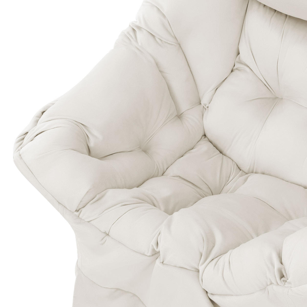 RELAXSESSEL Samt Creme - Creme, Metall (97/95/82cm) - ML-DESIGN