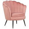 SESSEL Samtstoff Rosa Lovikka - Pink/Schwarz, Textil (79/85/77cm) - Beliani