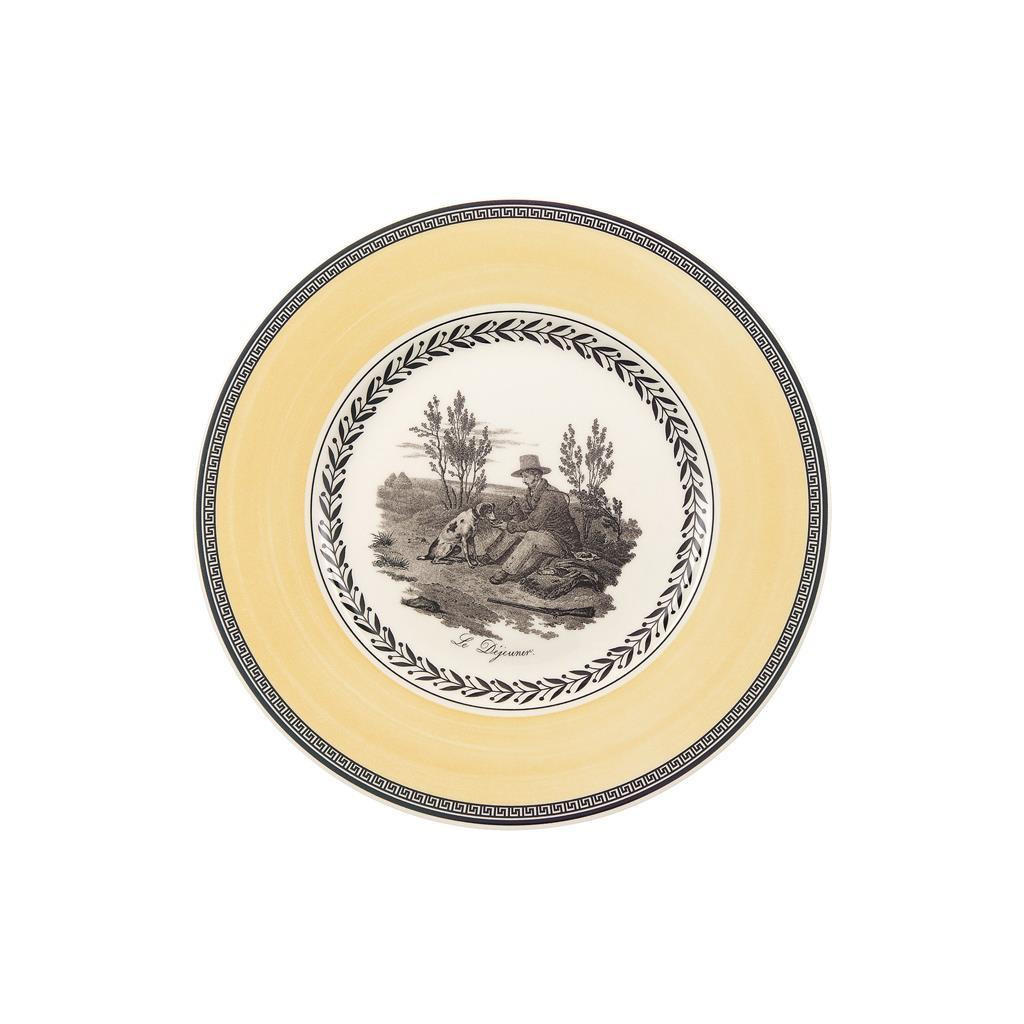 FRÜHSTÜCKSTELLER Audun Chasse weiß-grau-gelb ø 21,6 cm - Gelb/Weiß, Keramik (21.6cm) - Villeroy & Boch