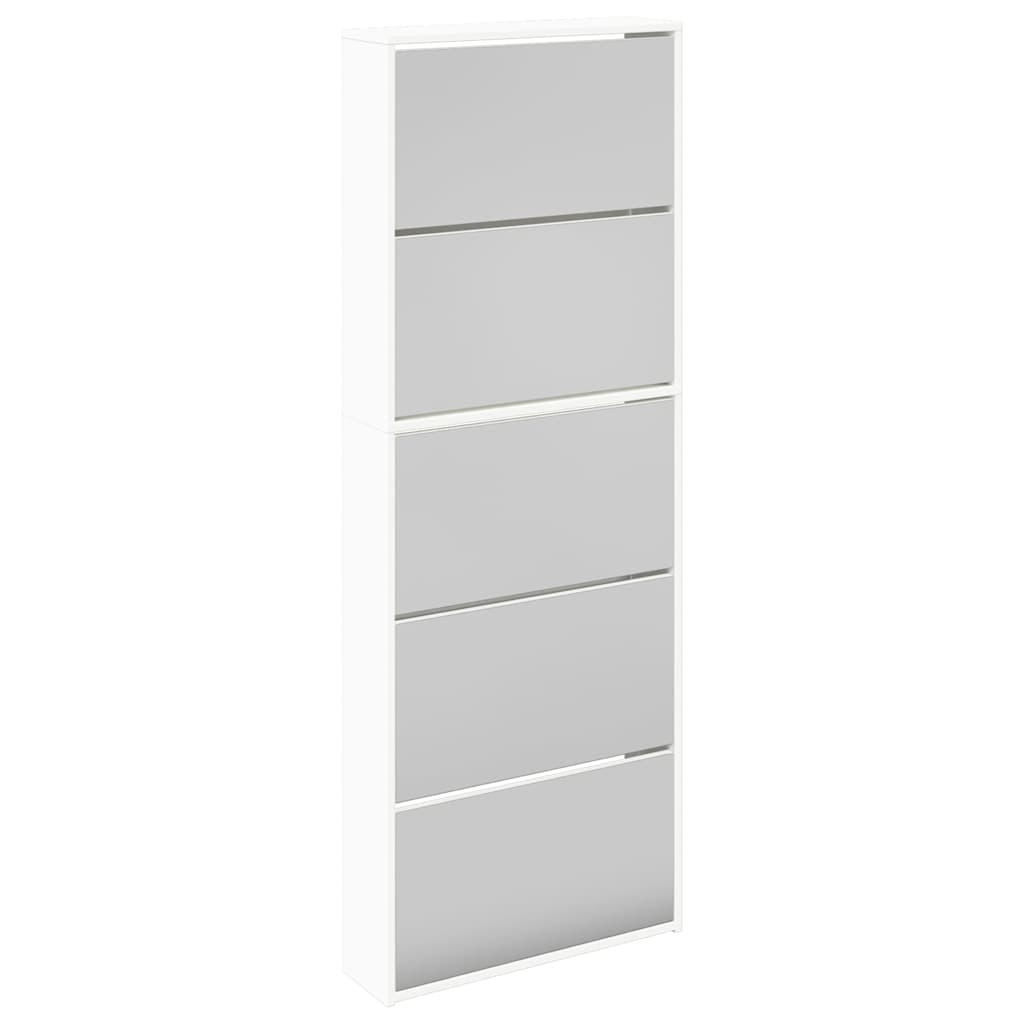 vidaXL Schuhschrank Weiß 17x169.5x63 cm