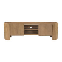 TV-BOARD - 165 cm x 40 cm - holz - naturfarben hell Islara - Naturfarben, Holz (165/50/40cm) - Vente-Unique