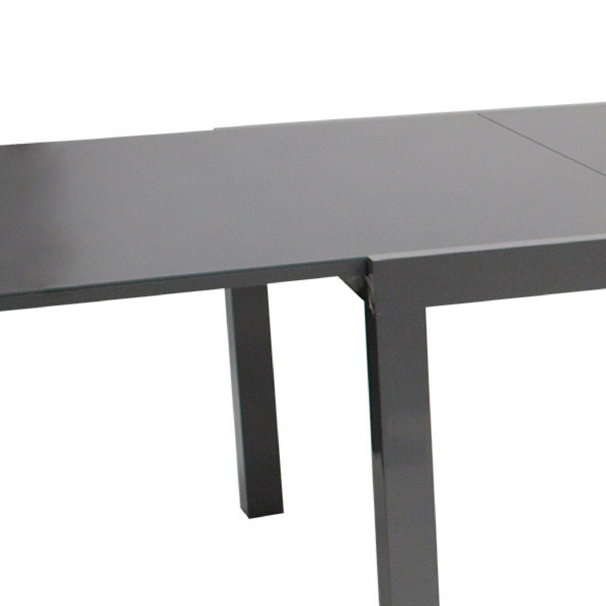 AUSZIEHTISCH Ashford - Esstisch mit Gestell aus Aluminium grau, Tischplatte Glas - Ausziehbar von 180cm auf 240cm. BxTxH: - Grau, Metall (240/100/75cm) - TPFGarden