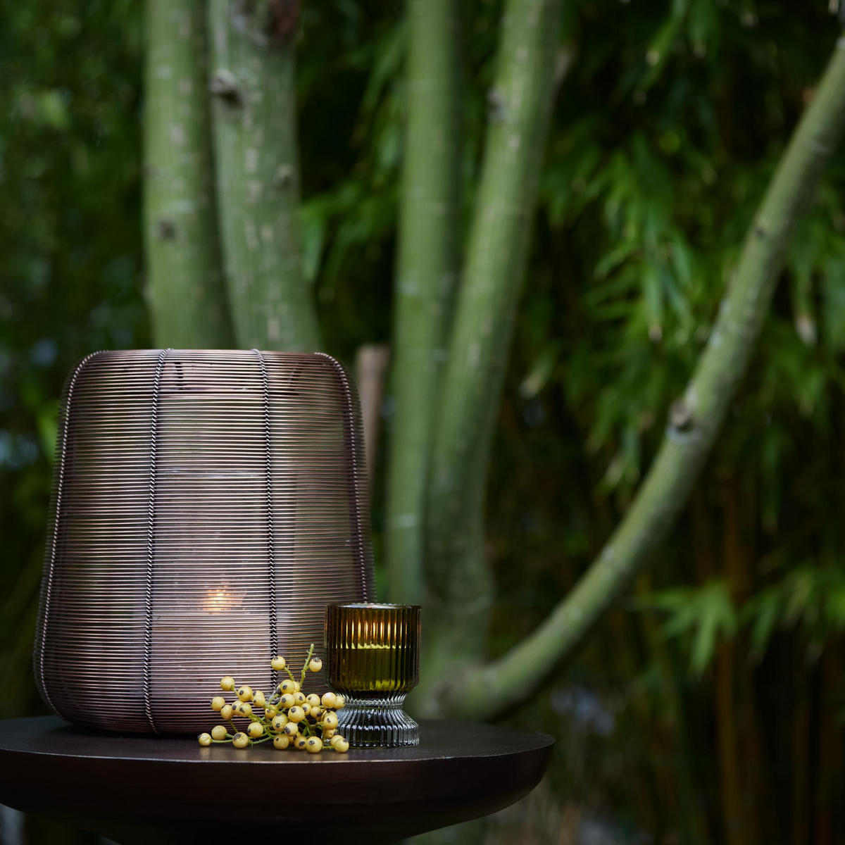 WINDLICHT Adeta Bronze 22.5/22.5/24 cm - Bronzefarben, Metall (22.5/24/22.5cm) - Light & Living