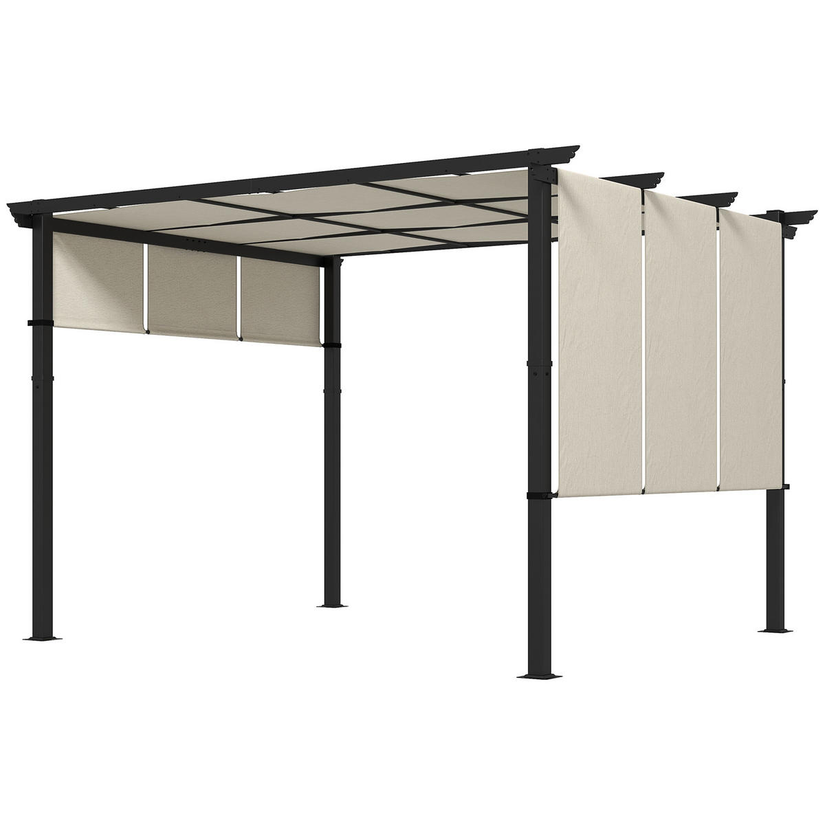 MARKISE Sonnenschutz. Pergola, wetterbeständig, inkl. Befestigungsmaterial, 3 x 3,5 m, Beige - Beige, Metall (357/235/296cm)