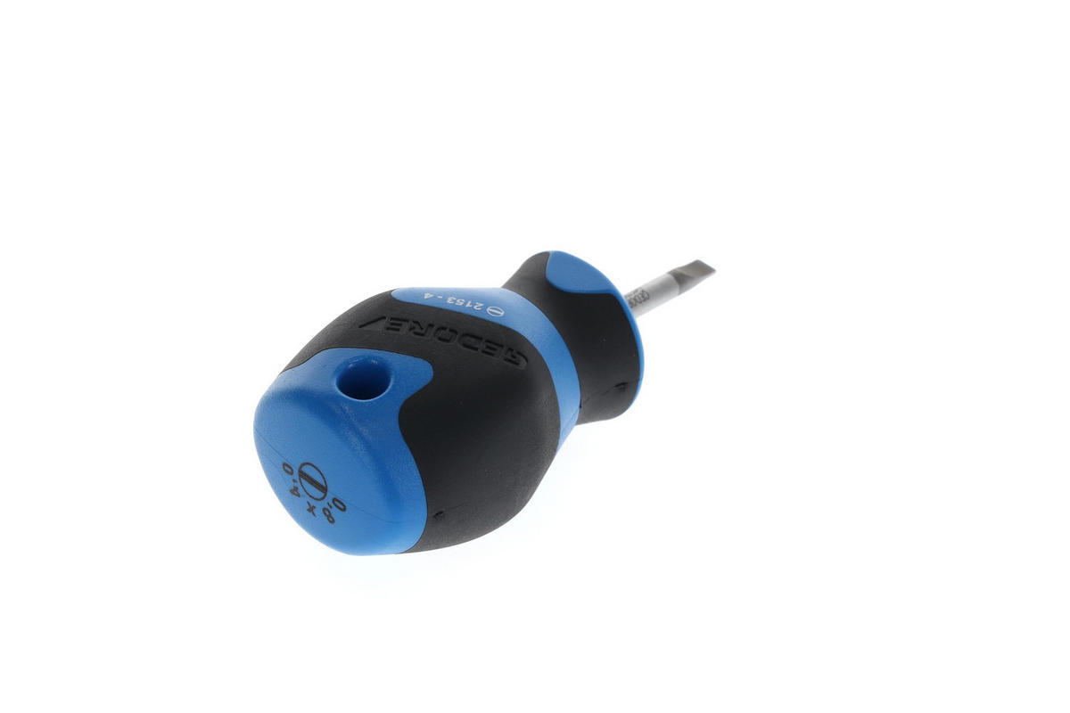 2153 4 SCHRAUBENDREHER, KURZE FORM, SCHLITZ 4 MM - Multicolor, Kunststoff/Metall (8/20cm) - Gedore