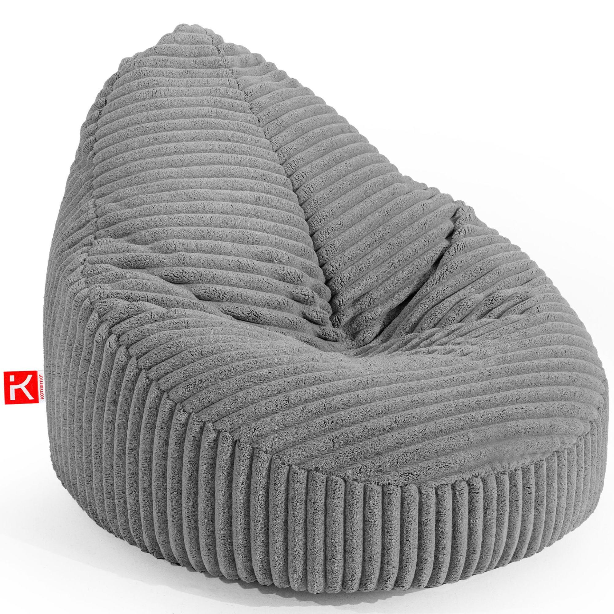 SITZSACK COSMO II aus Kordstoff, Dunkelgrau - Dunkelgrau, Textil (85/80/85cm) - KONSIMO®