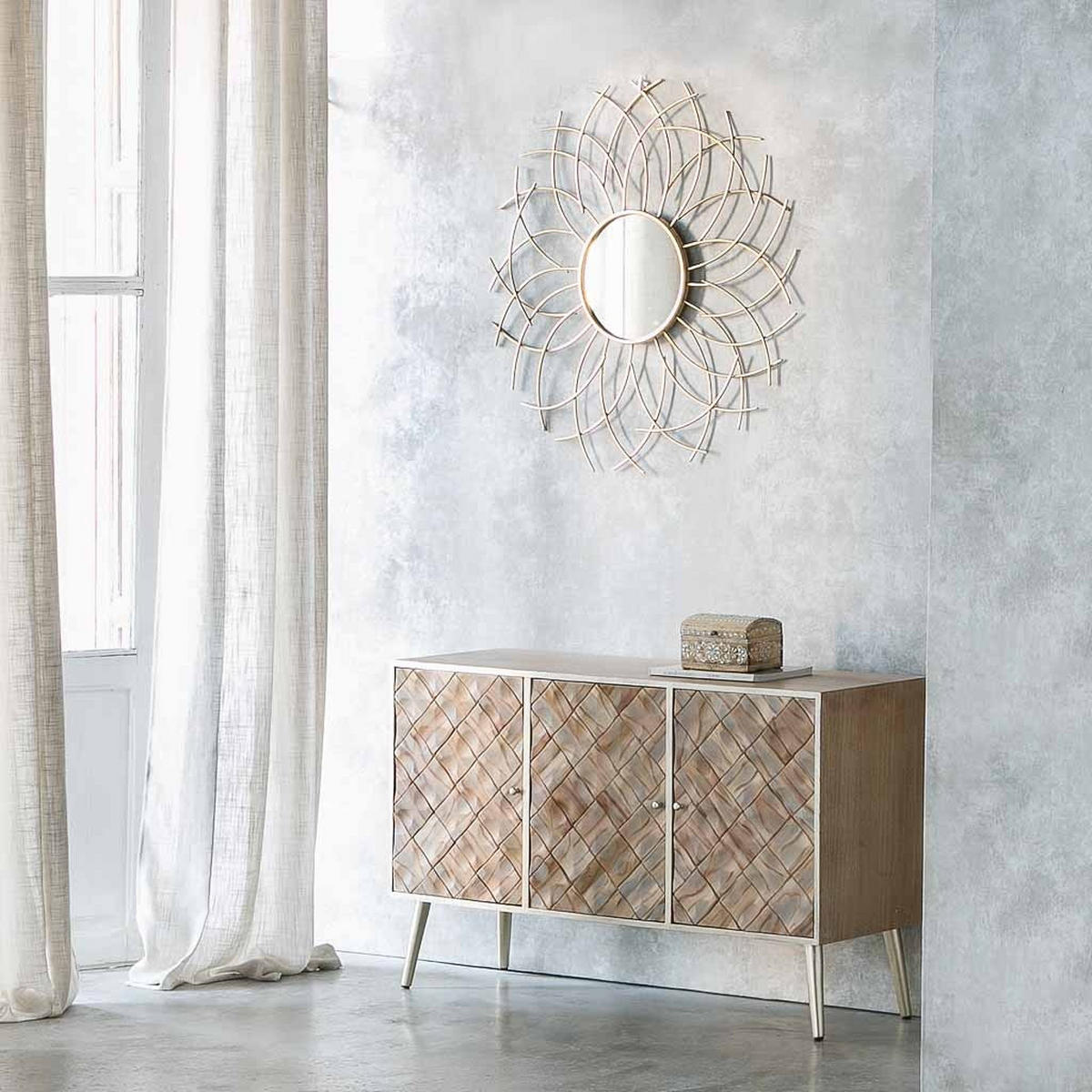 ANRICHTE aus Holz 120x42x71 cm - Braun, Holz (120/71/41.5cm) - Wanderlust