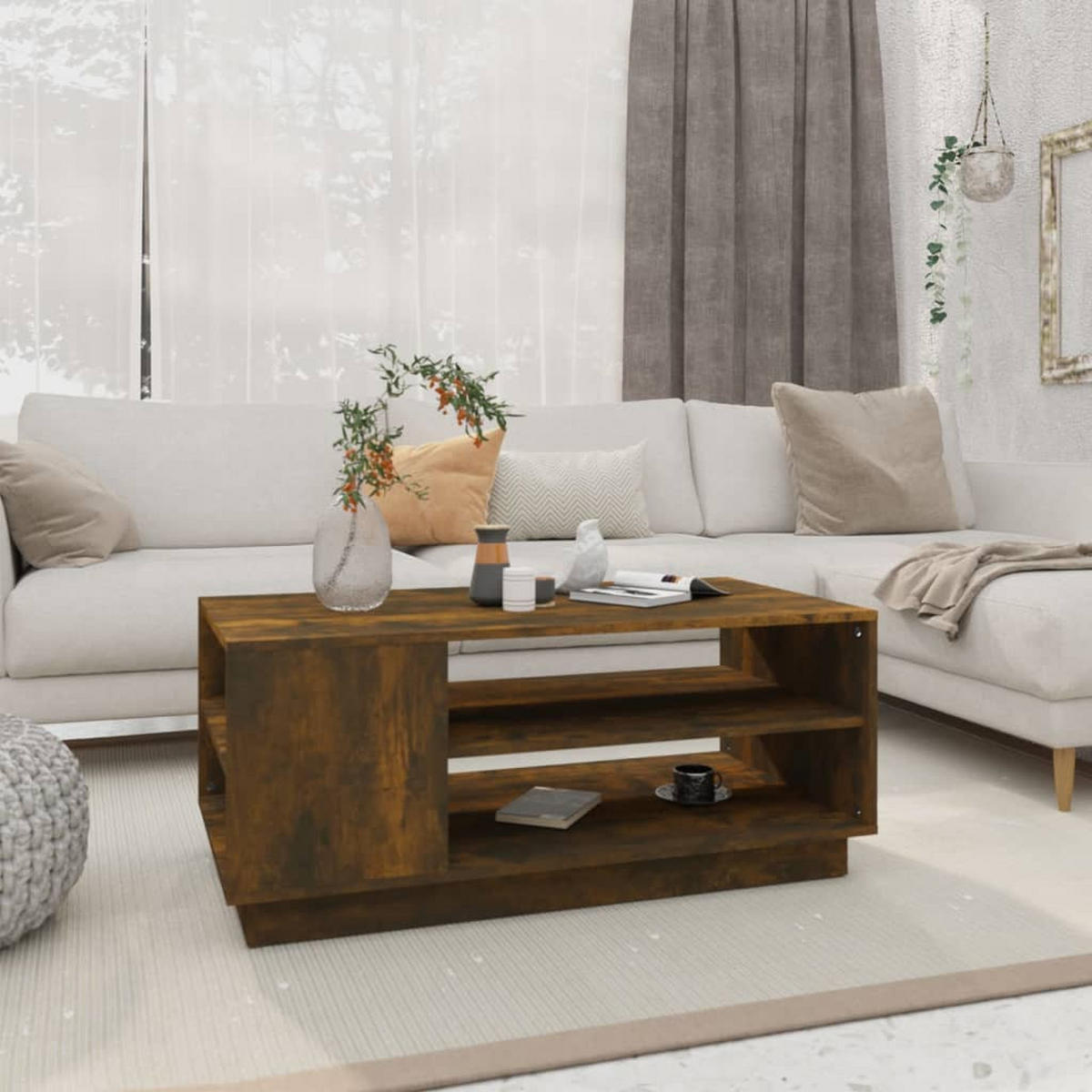 COUCHTISCH Räuchereiche 102x55x43 cm Holzwerkstoff - Braun, Holzwerkstoff (102/55/43cm) - furnicato