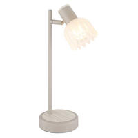 LED TISCHLEUCHTE Metall, Glas, sandfarben, beweglicher Spot - Orange, Glas (17/12/35cm) - Globo Lighting