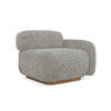 SOFAELEMENT Rechts Strukturstoff Stoff Beige - Beige/Braun, Holz/Textil (95/73/95cm) - Makamii
