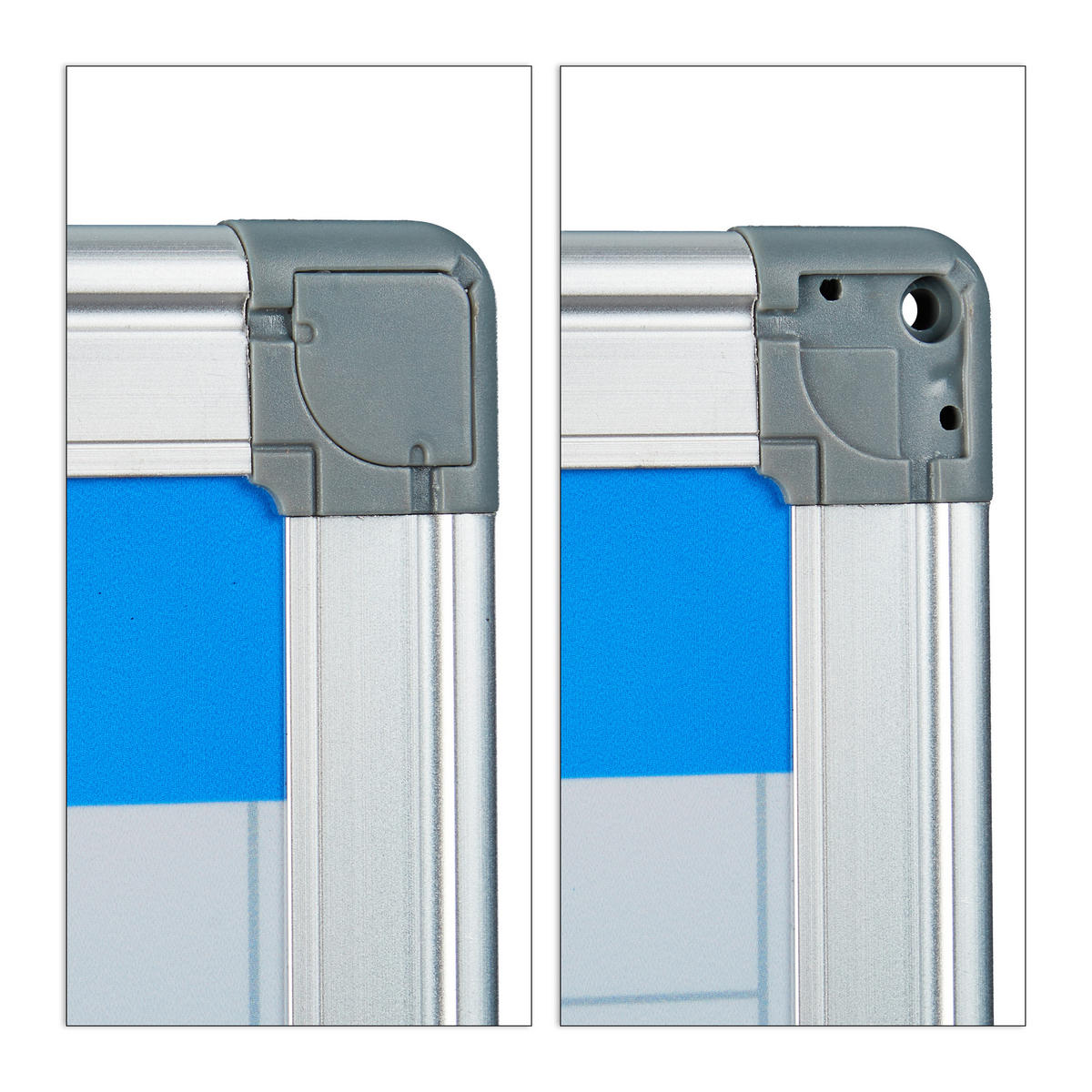 WHITEBOARD Planer - Weiß, Metall (90/60/5cm) - Relaxdays