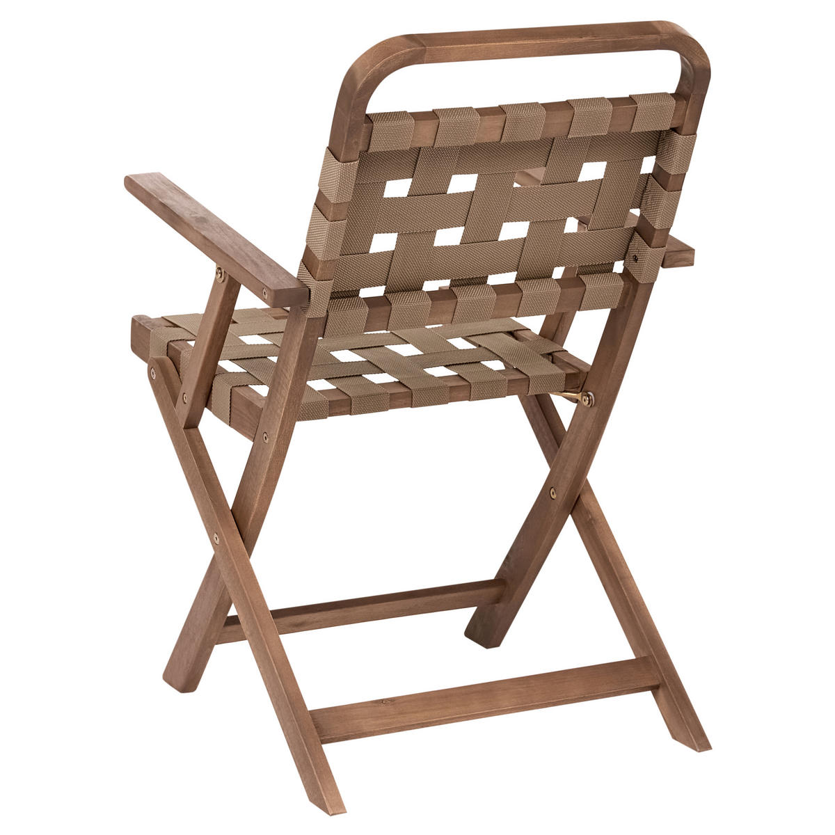 GARTENSTUHL 2er Set Akazienholz Braun Milzano - Braun, Holz (54/117/52cm) - Beliani