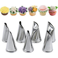 SPRITZTÜLLEN Set 7-teilig Edelstahl - Silberfarben, Metall (2.3/2.3/3.9cm)
