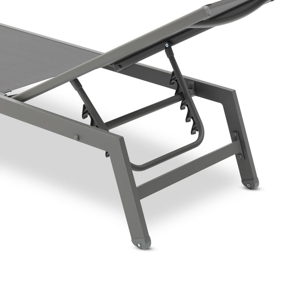 GARTENLIEGE ESPIRITU grau - Grau, Textil/Metall (192/31/55cm) - IDIMEX