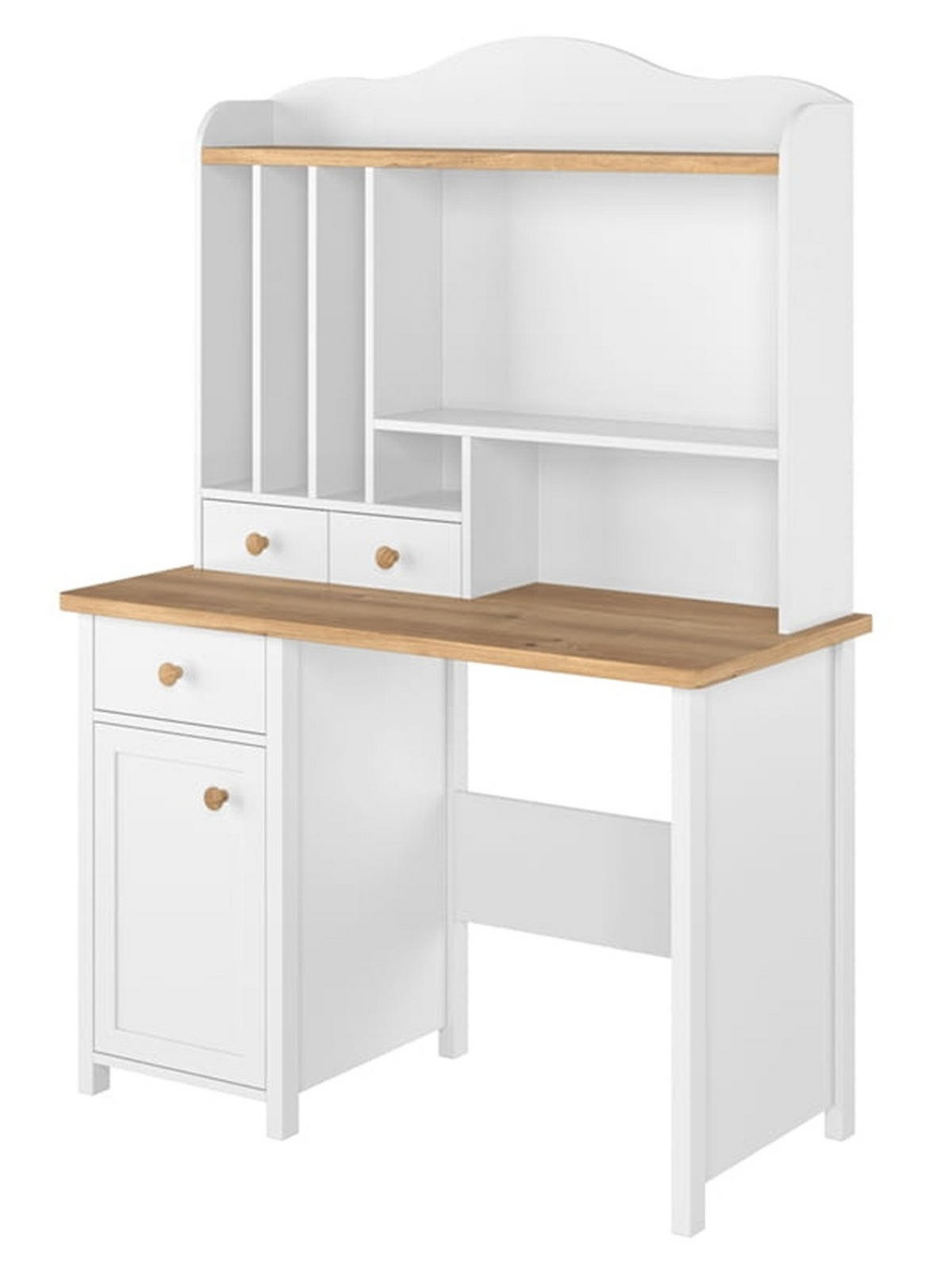 MÖBELSET STORY II - Eichefarben/Weiß, Holzwerkstoff (110/161/96cm) - Meblini
