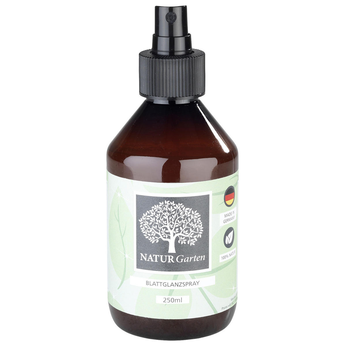BLATTGLANZSPRAY NaturGarten 250 ml - Braun, Glas - Maximex