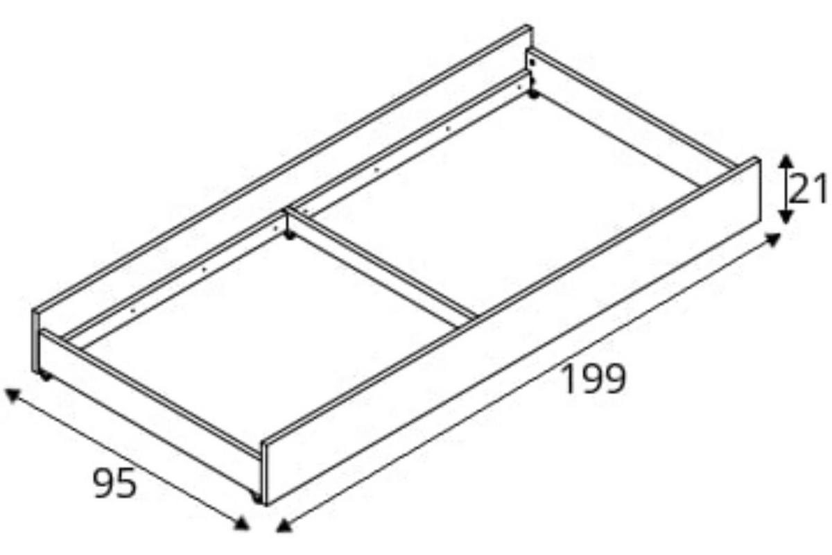 BETTSCHUBLADE FARGE passt zu jedem Stil, weiß - Weiß, Holz - KONSIMO®