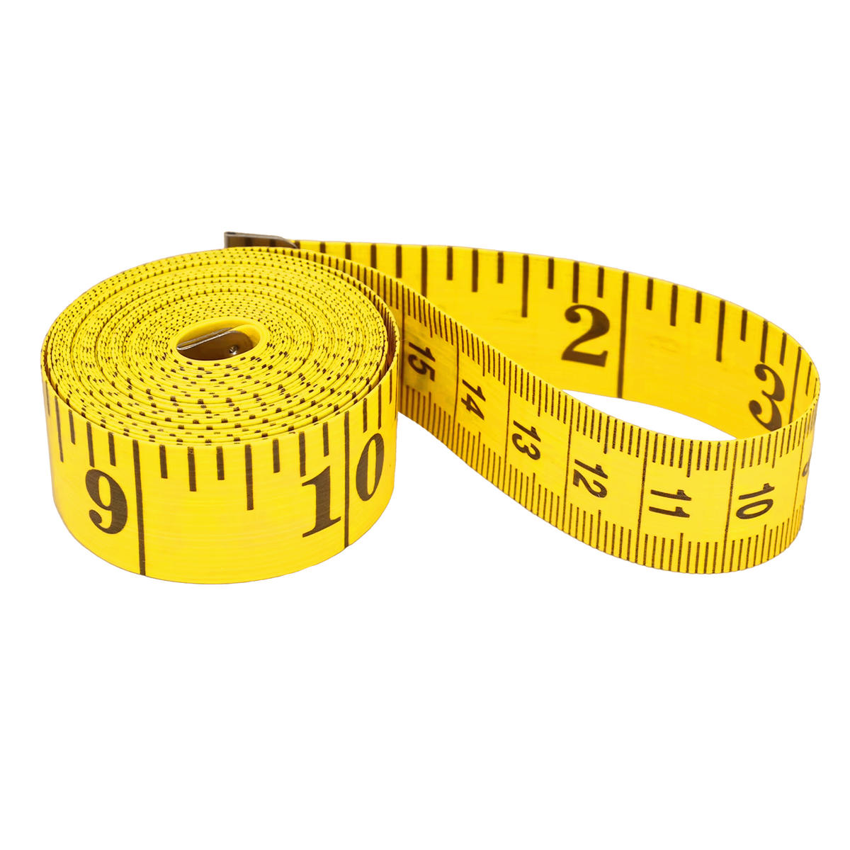 MASSBAND 150 cm - Gelb, Kunststoff (150/150/1.3cm) - KRUMAD