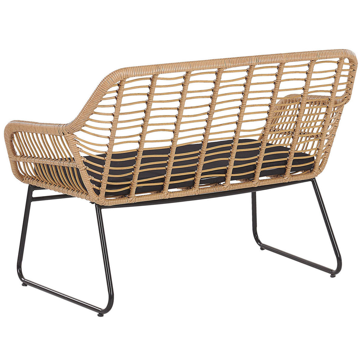LOUNGE-SET 4-sitzer Rattan Beige Minori - Beige, Kunststoff - Beliani