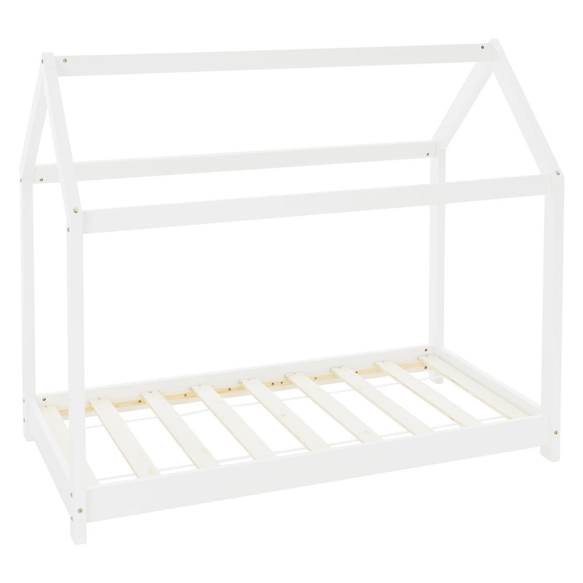 KINDERBETT mit Dach 70x140 cm Weiß - Weiß, Holz (70/140cm) - ML-DESIGN