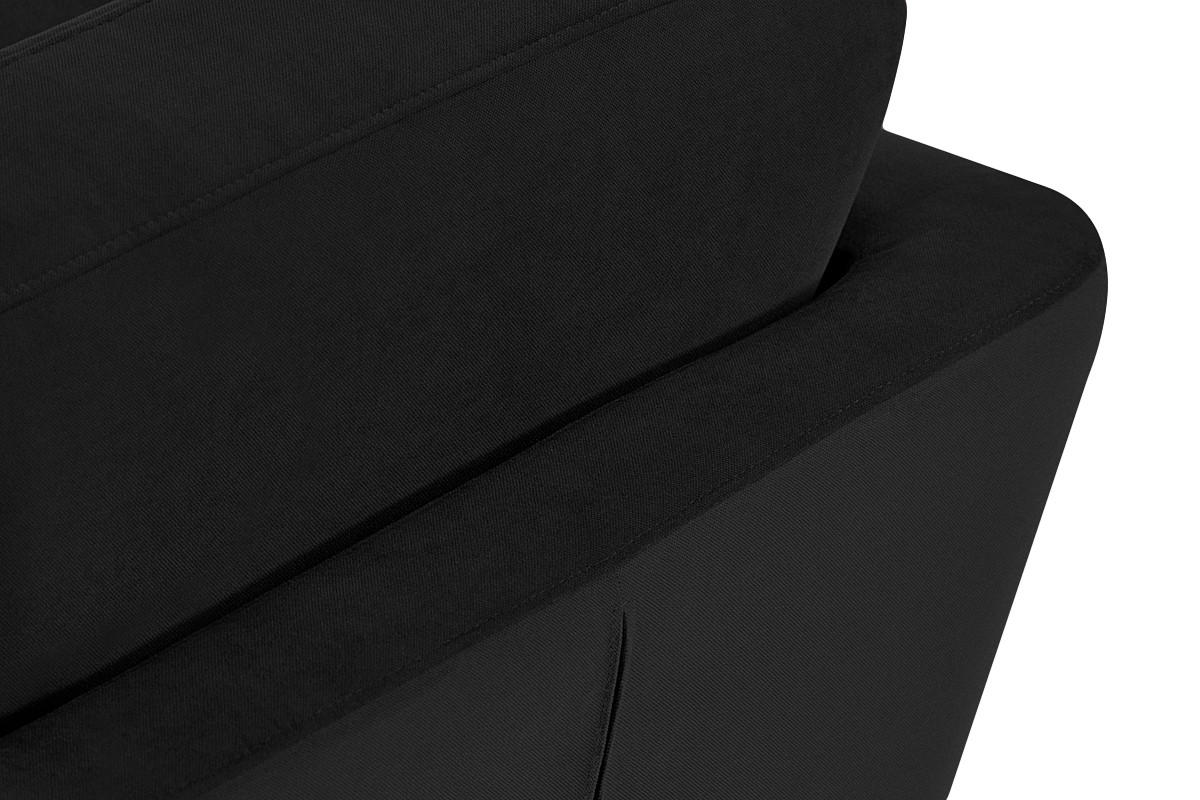 SOFA TAGIO mit Armlehnen, Schwarz - Schwarz/Braun, Buchenholz/Textil (153/80/84cm) - KONSIMO®