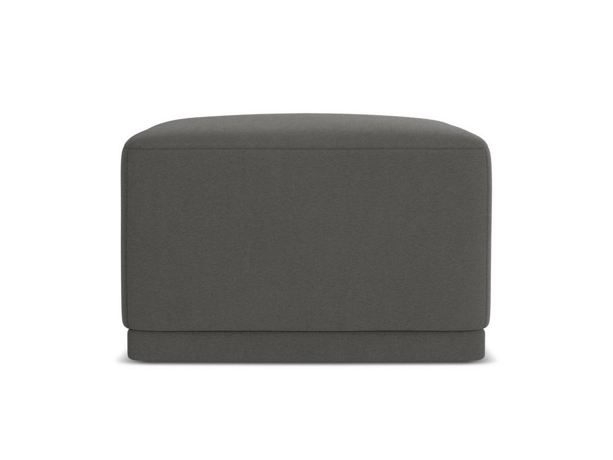 POUF Samt Stoff Grau - Dunkelgrau/Schwarz, Kunststoff/Textil (65/40/65cm) - Makamii