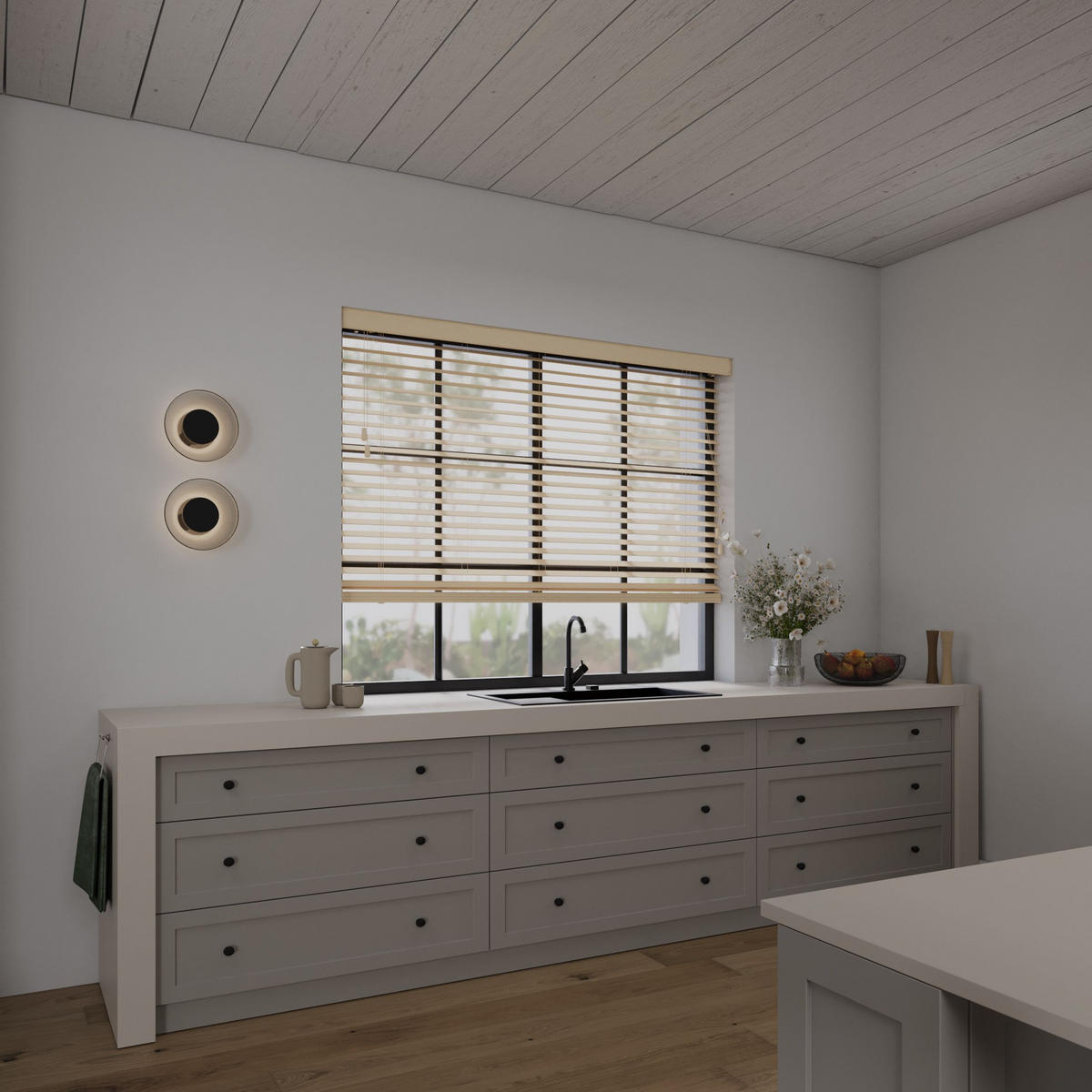 HOLZJALOUSIEN Cocoon Naturel - Naturfarben, Holz (240/240cm) - Cocoon Home Concepts