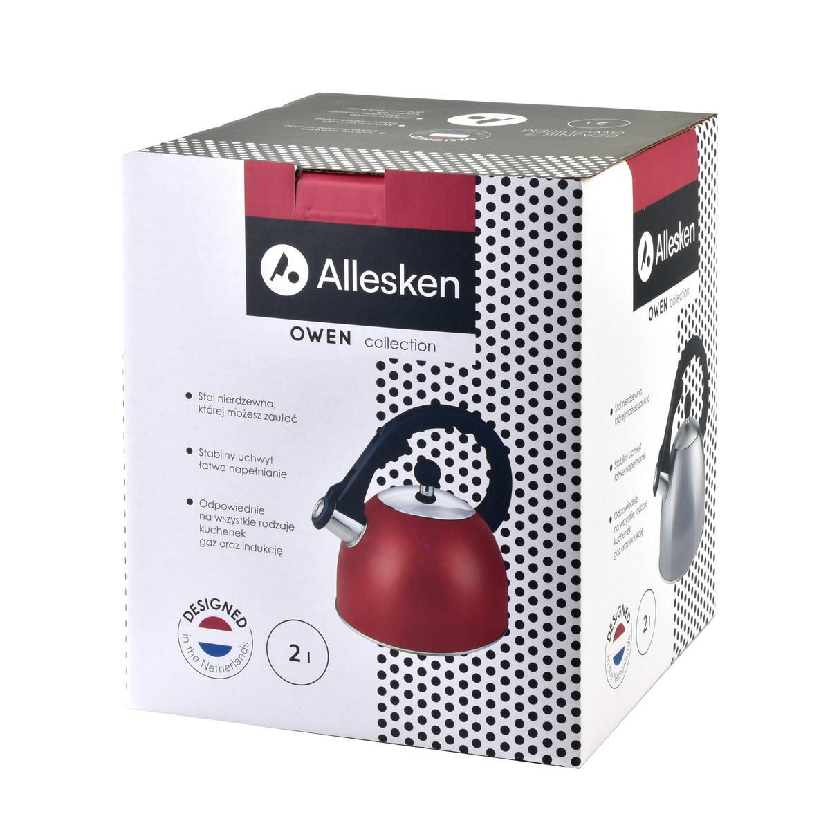 WASSERKESSEL 2,0L Owen - Rot, Metall (21.5cm) - Mondex