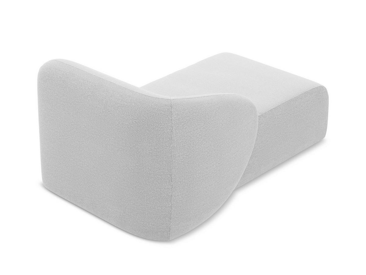 SOFAELEMENT Links Bouclé Stoff Grau - Silberfarben/Schwarz, Holzwerkstoff/Kunststoff (91/75/166cm) - Makamii