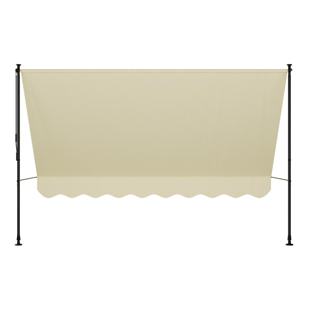 KLEMMMARKISE Kapstadt beige 300x120 cm - Beige, Textil (300/200/120cm) - Juskys