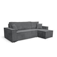 ECKSOFA TAVO L mit Stauraum, Grau - Grau, Textil (244/145cm) - KS Home Concept